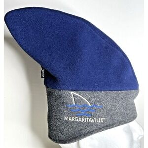 Margaritaville Shark Fin Aqua Sheen Fleece Hat Blue Gray VTG 90s Jimmy Buffett